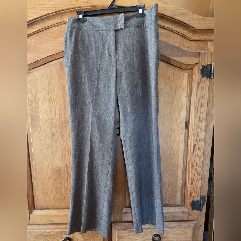 Josephine Chaus Dress Pants Women’s Brown Straight Stretch Polyester Blend Sz 12